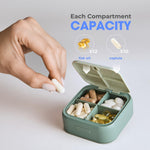 Load image into Gallery viewer, Travel Medicine Pill Organizer Small Pill Box Mini Pill Case 4 Deep Compartments