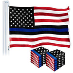 Load image into Gallery viewer, Police Blue Lives Matter Flag 3x5 Ft 10Pack Printed 150D Polyester By G128