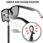 Load image into Gallery viewer, SIGONNA Eye Glasses String Holder Strap Eyeglass Straps Cords for Men Women Eyeglass Holders Around Neck Sunglasses String Chain Lanyard Retainer 2 Pcs (Black Red)