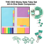 Load image into Gallery viewer, Sticky Note Tabs Set Combines Sticky Notes with Office Rubber Bands & Paper Clips Stay Productive & Prepared with Paper Notes That Brighten Your Desk Fun Gift for Students & Professionals