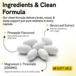 Load image into Gallery viewer, Magnesium L Threonate Magnesium Supplement 400mg Softgels High Absorption for Better Sleep Muscle and Brain Support Stress Relief for Memory and Focus Health Supplement Pineapple 60 Count