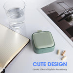 Load image into Gallery viewer, Travel Medicine Pill Organizer Small Pill Box Mini Pill Case 4 Deep Compartments