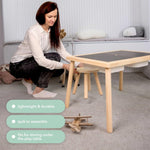 Load image into Gallery viewer, Wooden Step Stool for Kids and Toddlers Set of 4 Black Extendable Legs Kids Chair Sensory Table Stool Children's Round Sitting Stool with Leveling Feet and Anti Slip Pads