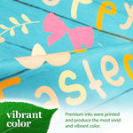 Load image into Gallery viewer, Garden Flag Happy Easter Rabbit Gnome with Eggs 12x18 inch Blockout Fabric