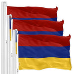 Load image into Gallery viewer, 3Pack: Armenia Armenian Flag 3x5 FT Printed 150D Polyester