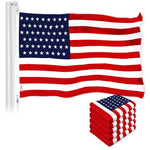 Load image into Gallery viewer, G128 5 Pack: American USA 51 Stars Flag 3x5 Ft LiteWeave Pro Series Printed 150D Polyester Indoor/Outdoor, Vibrant Colors, Brass Grommets, Thicker and More Durable Than 100D 75D Polyester