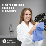 Load image into Gallery viewer, Light Blue Hand Towels for Bathroom 12 Pack 16x27 Inch Cotton Hand Towel Bulk for Gym Kitchen and Spa Soft Highly Absorbent Quick Dry Terry Salon Towels