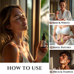 Load image into Gallery viewer, Anxiolytic Calming Essential Oil Blend for Relief & Relaxation 0.34oz Bergamot Orange Ylang Ylang Frankincense Lemongrass in Castor Oil Navel Patch & Skin Application Cold Pressed