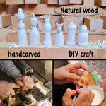 Load image into Gallery viewer, Unfinished Wood Chess Pieces Only Set of 32 pcs Paint Your Own Chess Set DIY Kit