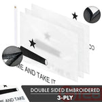 Load image into Gallery viewer, G128 Come and Take It Cannon Flag 4x6 Ft Double ToughWeave Series Double Sided Embroidered 210D Polyester Historical Flag, Embroidered Design, Indoor/Outdoor, Brass Grommets, Heavy Duty, 3ply