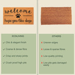 Load image into Gallery viewer, Coir Doormat Non-Slip PVC Backing 'Hope You Like Dogs' Print 30x17 in Beige & Black