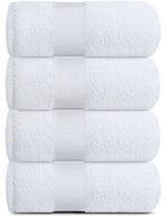 Load image into Gallery viewer, Resort Collection Soft Bath Towels 28x55 in 4 Pack WhiteLuxury Hotel Plush &