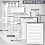Load image into Gallery viewer, 2026 Appointment Book Planner 6.5 x 8.5 inch Large Black Tabbed Daily Hourly Weekly Planner Schedule Book 30 Minute time Slots Business & Personal Planner Jan 2026 Dec 2026