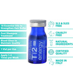 Load image into Gallery viewer, T2 Hair Loss Leave In Vials for Weak and Fine Hair (12 vials x 0.27 fl oz) Natural Hair Growth Oil Scalp Treatment for Women and Men Intensive Root Strengthening Treatment with Peppermint Rosemary and Castor Oil by