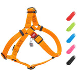 Load image into Gallery viewer, Waterproof Dog Harness Adjustable 24–35 in Metal Clasp & QR Tag Orange