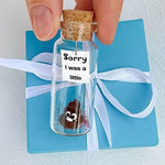 Load image into Gallery viewer, I'm Sorry Gifts for Her and Him Personalised Apology Gift Cute Poop in a Jar and Sorry Card Forgive Me Present Idea (in Teal Blue Box Sorry I was a little Brown Poop)