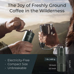 Load image into Gallery viewer, Manual Coffee Grinder Stainless Steel Conical Burr Coffee Grinder Manual with Adjustable Setting Double Bearing Hand Espresso Grinder Perfect for Home Office and Camping