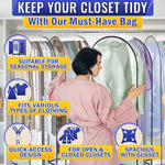 Load image into Gallery viewer, 4 Pcs Clear Garment Bags for Hanging Clothes – Dust Proof Suit Bags for Closet Storage (40 x24 x10 ) with Zipper Sides – Designed for Travel & Organization Protects Clothes & Keeps Them Ready to Wear