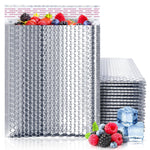 Load image into Gallery viewer, Thermal Bubble Mailer 11 x 15 Inch Pack of 25 Metallic Bubble Envelopes Insulated Mailers for Cold Shipping. Insulated Shipping Envelopes. Waterproof Foil Thermal Bags