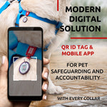Load image into Gallery viewer, Waterproof Dog Harness Adjustable 24–35 in Metal Clasp & QR Tag Blue