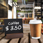 Load image into Gallery viewer, 12 Pack Wood Place Card Holder Small Place Card Holders for Table Brown Table Number Holders for Wedding Table Sign Holders Picture Wooden Photo Holders for Tables Mini Place Card Stands