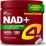 Load image into Gallery viewer, Gotu Kola NAD Plus Supplement 1400mg NMNH Supplement Alternative Supports Healthy Aging Complex with Nicotinamide Riboside & Gotu Kola Collagen Formula for Energy Skin & Cognitive 180 Caps