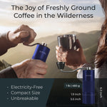 Load image into Gallery viewer, Manual Coffee Stainless Steel Blue Conical Burr Coffee Grinder Manual with