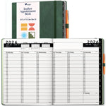 Load image into Gallery viewer, 2026 Hardcover Appointment Book Planner 8.5 x 11 inch Dark Green Large Tabbed Daily Hourly Weekly Planner Schedule Book 15 Minute time Slots Business & Personal Planner Jan 2026 Dec 2026 Dark Green