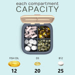 Load image into Gallery viewer, Travel Medicine Pill Organizer Small Pill Box Mini Pill Case with 4 Compartments