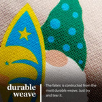 Load image into Gallery viewer, Garden Flag Hello Summer Three Beach Ready Gnomes 12x18 inch Burlap Fabric