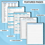 Load image into Gallery viewer, 2026 Appointment Book Planner 6.5 x 8.5 inch Large Blue Tabbed Daily Hourly Weekly Planner Schedule Book 30 Minute time Slots Business & Personal Planner Jan 2026 Dec 2026