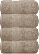 Load image into Gallery viewer, 4 Pack Taupe Resort Collection Soft Bath Towels 28x55 in Plush Absorbent Cotton