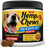 Load image into Gallery viewer, Hemp Hip & Joint Supplement for Dogs 120 Count Glucosamine