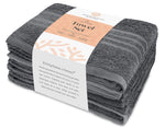 Load image into Gallery viewer, 12 Pcs Set Bath Hand Towels 100% Cotton Soft Plush Highly Absorbent Quick Gray