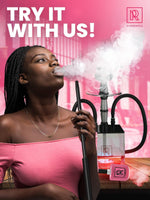 Load image into Gallery viewer, Silver Mini Hookah Pump Hookah Starter with 1000 mAh Rechargeable Battery Kit