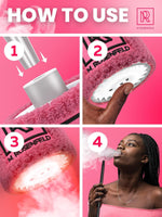 Load image into Gallery viewer, Silver Mini Hookah Pump Hookah Starter with 1000 mAh Rechargeable Battery Kit