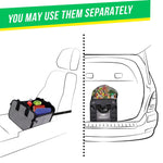 Load image into Gallery viewer, 3 Compartment Separable Collapsible Car Trunk Storage Organizer for SUV Minivan