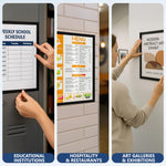 Load image into Gallery viewer, 12 Self Adhesive Sign Holder 11x17 with Magnetic Border Reusable Adhesive Frames Windows Magnetic Frames for Wall Display Peel & Stick Document Sleeve Magnet Page Protector for Office School