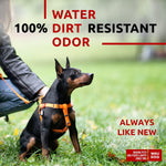 Load image into Gallery viewer, Waterproof Dog Harness Adjustable 16–22 in Metal Clasp & QR Tag Orange