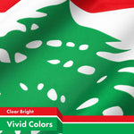 Load image into Gallery viewer, G128 Combo Pack: American USA Flag 3x5 Ft & Lebanon Lebanese Flag 3x5 Ft, Both Printed 150D Polyester, Indoor/Outdoor, Brass Grommets