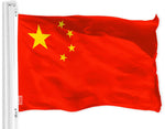 Load image into Gallery viewer, G128 Combo Pack: USA American Flag 3x5 Ft 150D Printed Stars & China (Chinese) Flag 3x5 Ft 150D Printed