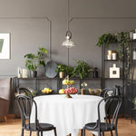 Load image into Gallery viewer, 2 Pack White Round Tablecloths 90 Inch Perfect Size for 30 60 Inch Tables 200