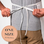 Load image into Gallery viewer, 2 Pack White Aprons for Adults Commercial Chef Kitchen Aprons One Size Unisex