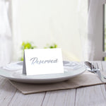 Load image into Gallery viewer, 10 Pack Silver Reserved Table Signs for Wedding Party Restaurant Reserved Signs for Wedding Double Sided Reserved Table Signs Silver Reserved Signs for Tables Silver Tent Reservation Cards