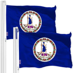 Load image into Gallery viewer, Virginia VA State Flag 3x5 Ft 2Pack 150D Printed Polyester By G128