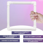 Load image into Gallery viewer, 11 Inch Plastic Embroidery Hoop Snap Needlework Frame White Plastic Sewing Hoops Hand Embroidery Hoops Snap Needlework Frame Cross Stitch Frame Square Embroidery Hoop for Cross Stitching Quilting