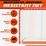 Load image into Gallery viewer, Metal Street Hockey Goal 54x44 inch Heavy Duty Steel Frame with Net Outdoor Hockey Net for Youth & Adults Ball Roller & DEK Hockey Practice Goal Easy Assembly