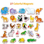 Load image into Gallery viewer, 27 Fridge Magnets for Toddlers 13 years Zoo Animals Foam Magnets for Kids