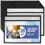 Load image into Gallery viewer, 30 Pack Horizontal Job Ticket Holders 8.5x11 Landscape Shop Ticket Holders 8 1 2 x 11 Work Order Plastic Sleeves for Documents Dry Erase Pocket Sleeves Dry Erase Sleeves Clear Pocket Sleeves