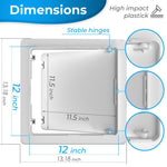 Load image into Gallery viewer, Access Panel for Drywall 12 x 12 inch Wall Hole Cover Push to Open Access Door Plumbing Heavy Durable Plastic White
